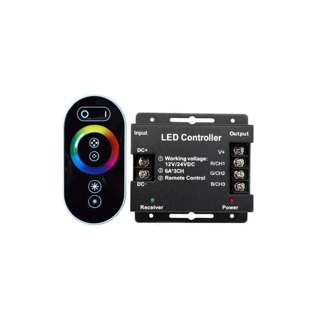 Kontroller RGB 12V-24V 18A me telekomandë Touch