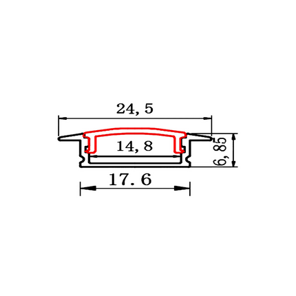Profil Alumini XT-163 3M
