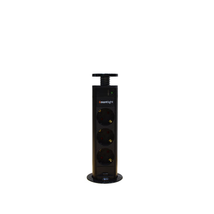 Prizë Tavoline 3 X 220V  | Black |