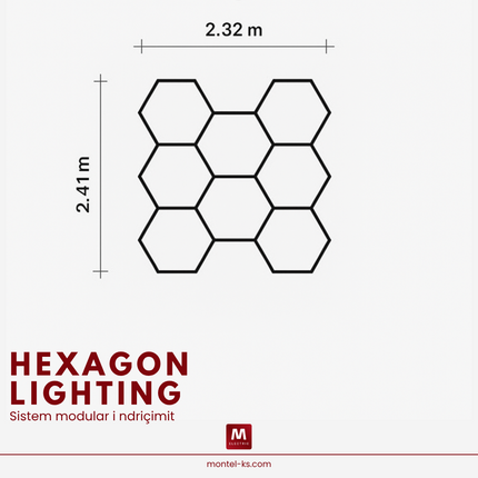 Set Hexagon 2.41 x 3.2 m|SET 8M|