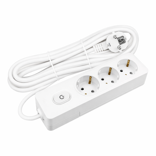 Kabllo Vazhduese 3m me 3 Vrima dhe Ndërprerës | 3×1.5 mm² | Seldur | Made in Turkey