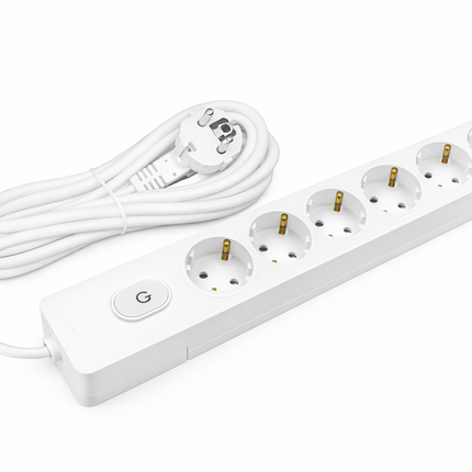 Kabllo Vazhduese 3m me 6Vrima dhe Ndërprerës | 3×1.5 mm² | Seldur | Made in Turkey