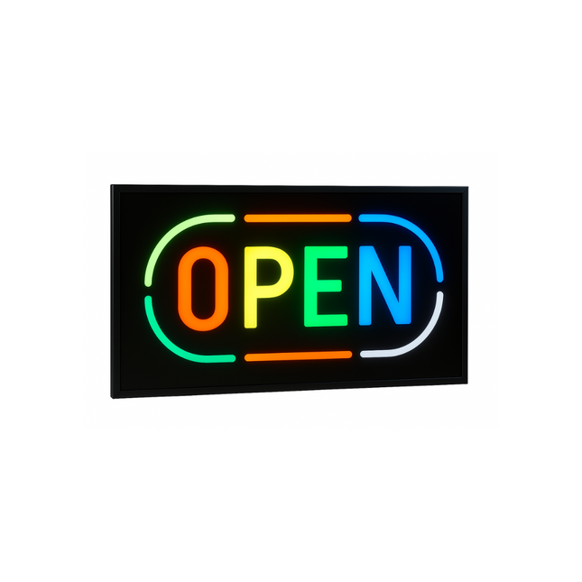 Sinjalizues LED “OPEN” – Reklamë Ndriçuese 220V