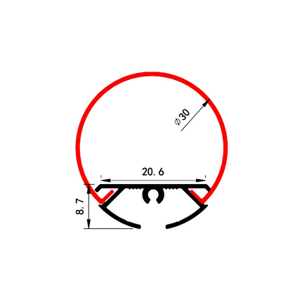 Profil Alumini Rrethor XT-290 3M