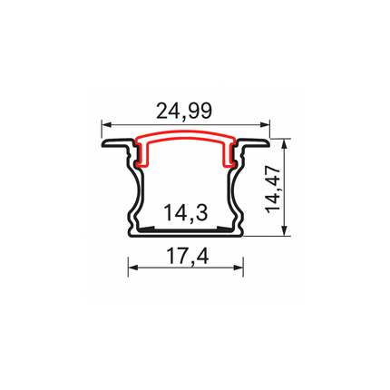 Profil Alumini XT-394 3M